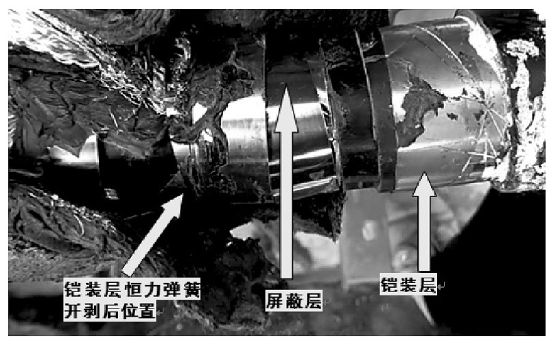 图3 铠装层恒力弹簧脱落